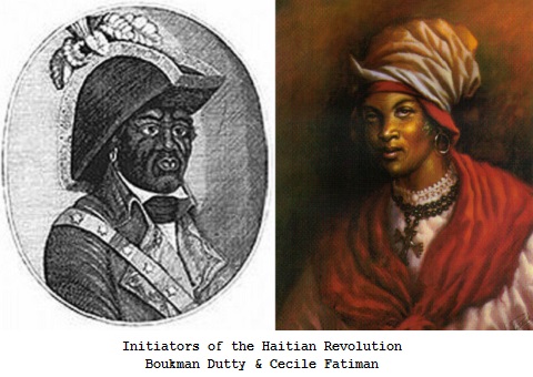 La revolución haitiana, Bookman, Cécile Fatiman y la ceremonia  de Bois-Caimán